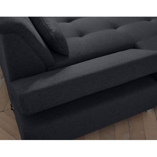 Canapé Panoramique D'angle Droit - 7 Places - XXL Noir