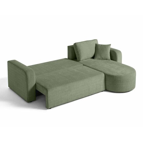 Miro - Canapé D'angle Réversible - 4 Places - Convertible Avec Coffre - En Velours Texturé