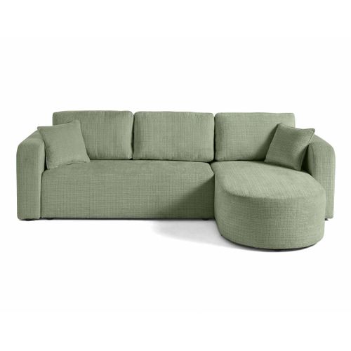 Miro - Canapé D'angle Réversible - 4 Places - Convertible Avec Coffre - En Velours Texturé