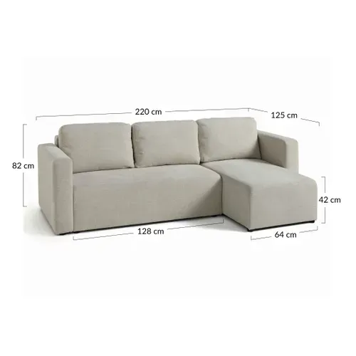 Canopy - Canapé D'angle Réversible - 4 Places - Convertible Avec Coffre - En Tissu Texturé Prune