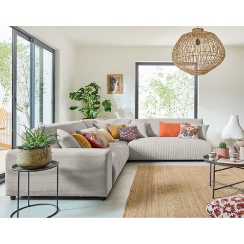 Garance - Canapé Modulable D'angle Droit - 6 Places - En Velours Côtelé