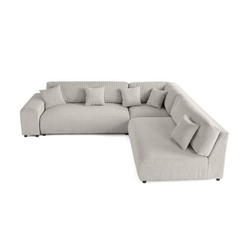 Garance - Canapé Modulable D'angle Droit - 6 Places - En Velours Côtelé