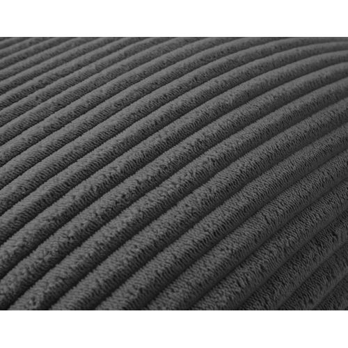 Coussin En Velours Côtelé Gris Foncé 35 X 35 Cm