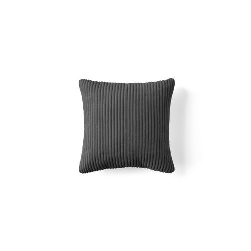 Coussin En Velours Côtelé Gris Foncé 35 X 35 Cm