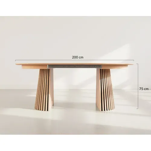 Freya - Table à Manger Ronde Extensible - Effet Bois - 4 à 8 Personnes