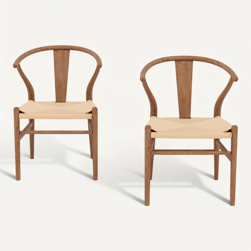 Lot De 2 Chaises En Bois Scandinave Bois