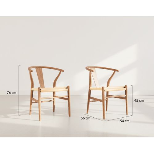 Lot De 2 Chaises En Bois Scandinave Bois