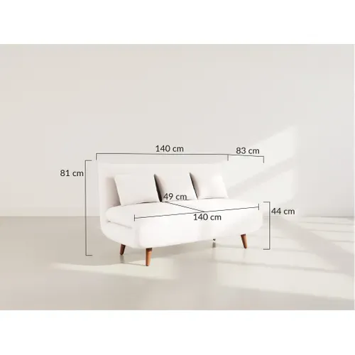 Canapé  Convertible 2 Places Lumi En Velours Côtelé Vert