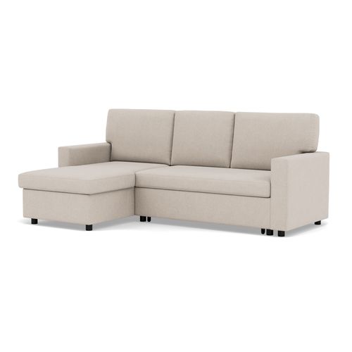 Meiya - Canapé D'angle Réversible 4 Places Convertible Avec Coffre En Tissu