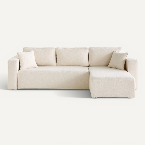 Housse En Tissu Bouclette Beige Pour Canapé Déhoussable Topaze