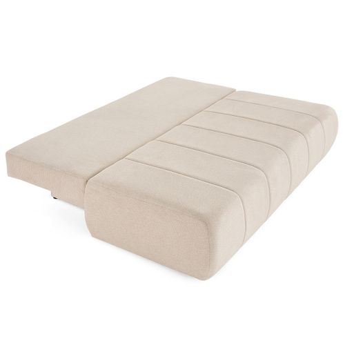 Canapé  Convertible 3 Places Harper En Tissu Texturé Beige