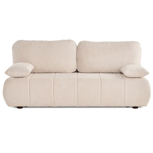 Canapé  Convertible 3 Places Harper En Tissu Texturé Beige