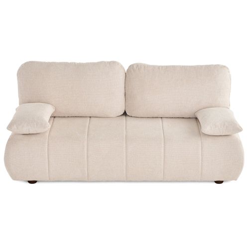 Canapé  Convertible 3 Places Harper En Tissu Texturé Beige