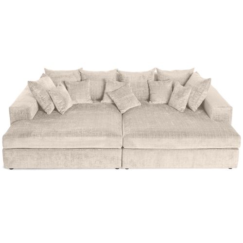 Canapé  Convertible 4 Places Collins En Velours Texturé Beige