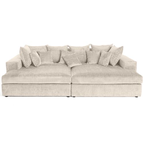 Canapé  Convertible 4 Places Collins En Velours Texturé Beige