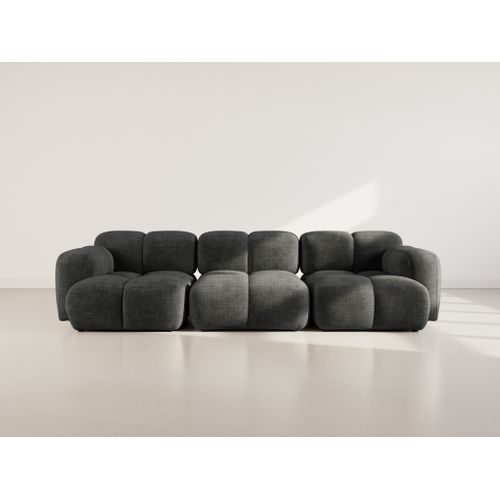 Grace - Canapé Modulable 3 Places En Velours Texturé