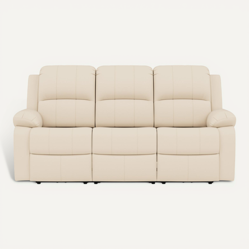 Canapé  Convertible 3 Places Armand En Simili Beige