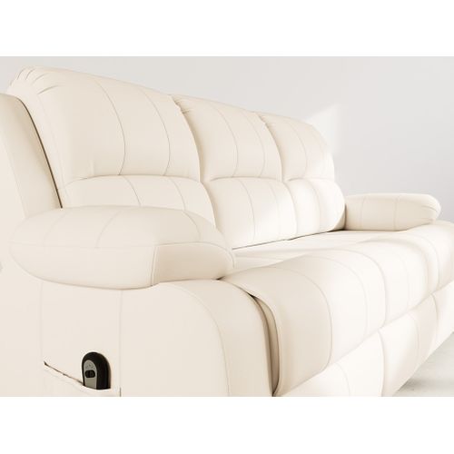Canapé  Convertible 3 Places Armand En Simili Beige