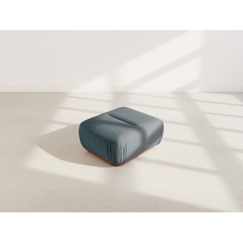 Penelope - Pouf En Velours Texturé Noir