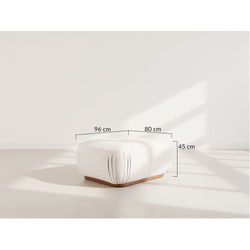 Penelope - Pouf En Velours Texturé Noir