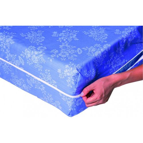 Housse à Matelas Damassé 160 X 200 Cm - Rénove Matelas - Bleu - 160x200 Cm