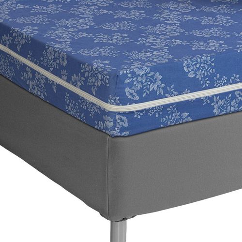 Housse à Matelas Damassé 160 X 200 Cm - Rénove Matelas - Bleu - 160x200 Cm