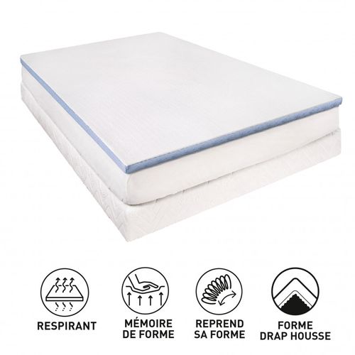 Surmatelas Lestra Fjord à Mémoire De Forme 90 X 190 Cm Lestra