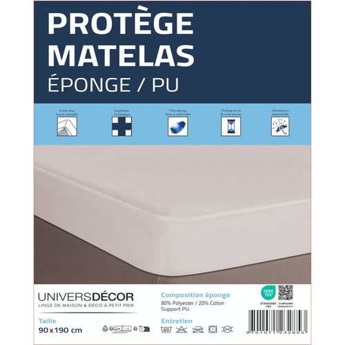 Protège Matelas Imperméable, Absorbant Et Anti-acariens 90 X 190 Cm - Blanc - 90x190 Cm