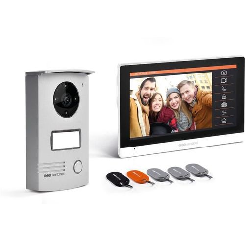 Interphone Vidéo Filaire Visiodoor 7+ Rfid Avec Badges Ecran Tactile 7"