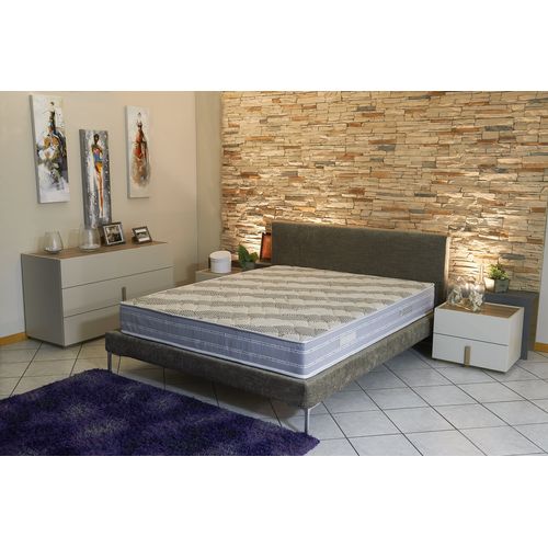 Maxi Bamboo 160x200 Matelas Mousse Tissu Bambou - Hauteur 24 Cm - Soutien Ferme