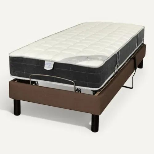Lit Électrique 70x190 Sommier à Lattes, Matelas Ressorts Essenzia Zen