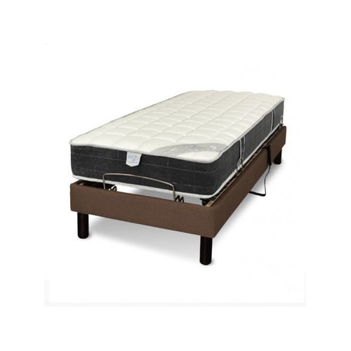 Lit Électrique 70x190 Sommier à Lattes, Matelas Ressorts Essenzia Zen
