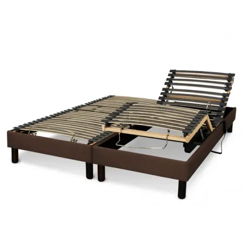 Lit Électrique 90x200 Sommier à Lattes, Matelas Ressorts Essenzia Zen