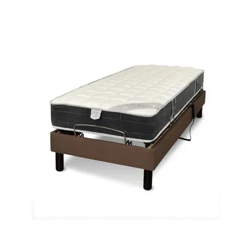 Lit Électrique 90x200 Sommier à Lattes, Matelas Ressorts Essenzia Zen