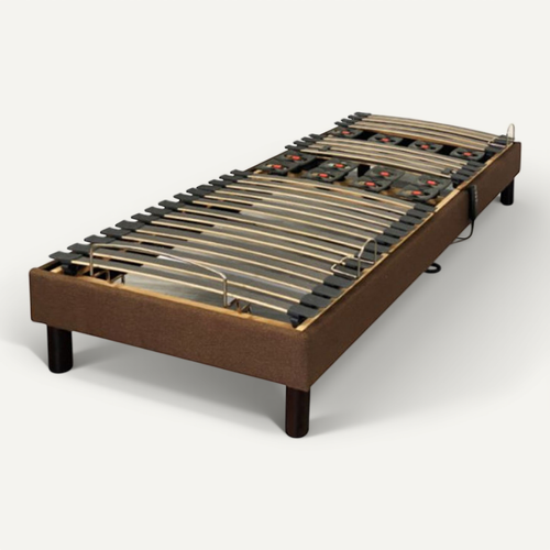 Lit électrique 80 200 Sommier à Lattes Et Plots, Matelas Ressorts Essenzia Zen