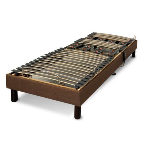 Lit électrique 80 200 Sommier à Lattes Et Plots, Matelas Ressorts Essenzia Zen