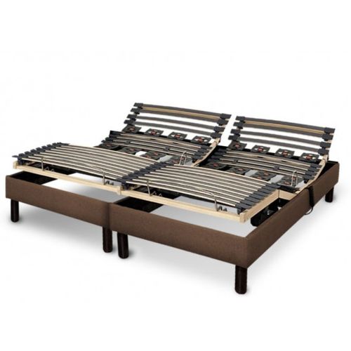 Lit électrique 80 200 Sommier à Lattes Et Plots, Matelas Ressorts Essenzia Zen