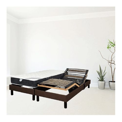Sommier électrique Essenzia Zen Detente Marron 80x200 Lattes