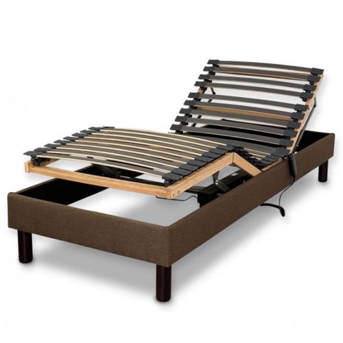 Sommier électrique Essenzia Zen Detente Marron 80x200 Lattes