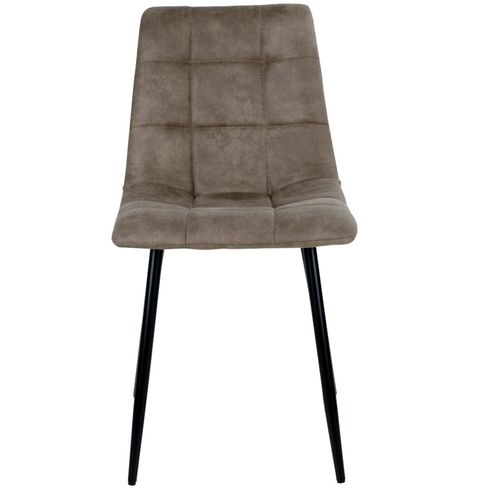 Svin- Chaise Vintage Marron Et Acier Noir (x2)