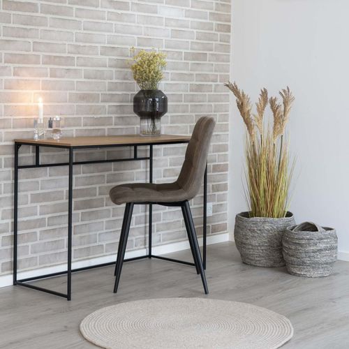 Svin- Chaise Vintage Marron Et Acier Noir (x2)