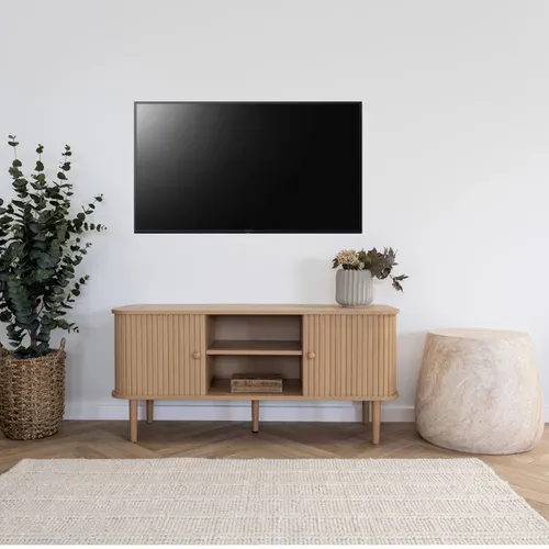 Perle- Banc TV Décor Bois Naturel 113 Cm
