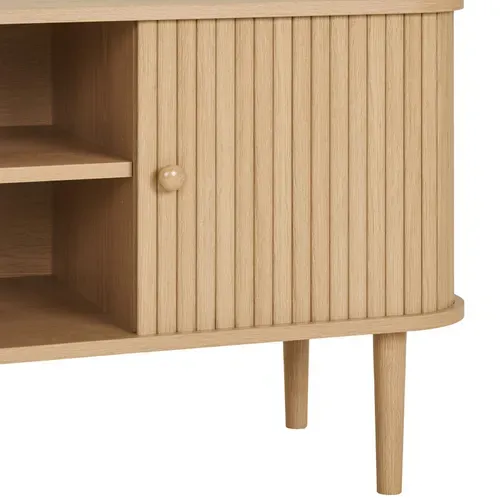 Perle- Banc TV Décor Bois Naturel 113 Cm