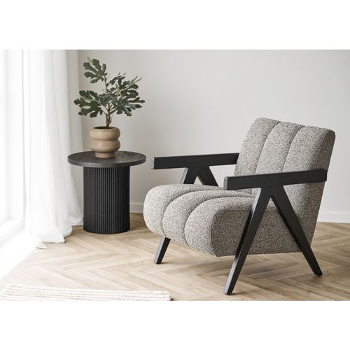 Mido- Table D'appoint D.48 Cm Brun Foncé