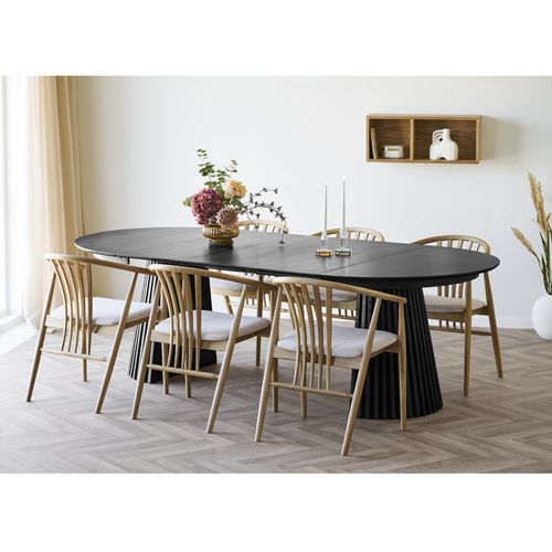 Kairn-table Extensible D.120cm (160/200/240) Chêne Noir