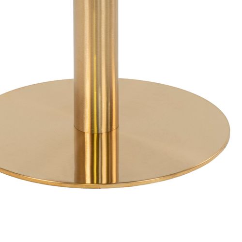 Cooper-table à Manger Ronde 4 Personnes D.110, Décor Marbre Et Laiton