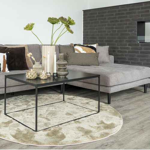Chic-table Basse Noire 90x60 Cm