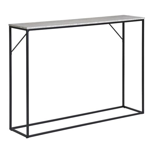 Chic-console Décor Travertin Et Métal 110x80 Cm