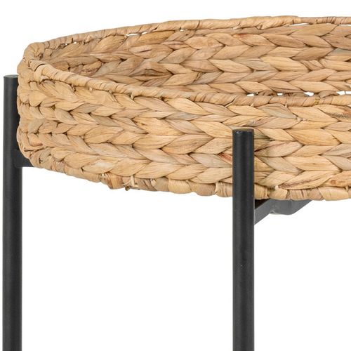 Abaca-table D'appoint En Métal Et Jacinthe D'eau 50 Cm