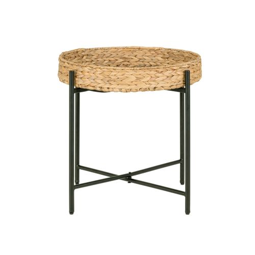 Abaca-table D'appoint En Métal Et Jacinthe D'eau 50 Cm